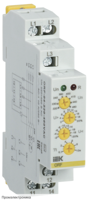 ORF 04 3 фазы 220-460В AC IEK - реле контроля фаз