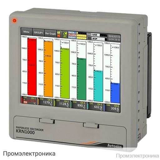 KRN1000 - безбумажный регистратор с сенсорным ЖК-дисплеем