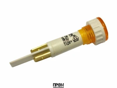 Индикаторная лампа оранжевая круглая