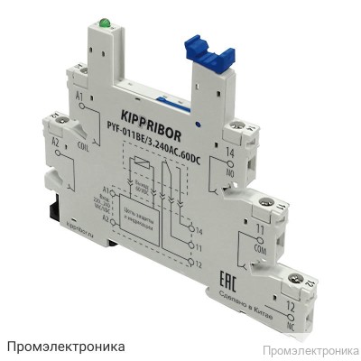 KIPPRIBOR PYF-011BE - монтажная колодка (для 1-контактных промежуточных реле серии SR)