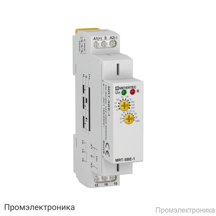 MRT-SBE-1 - реле времени с задержкой на выключение, 1хSPDT, 12…240V AC/DC