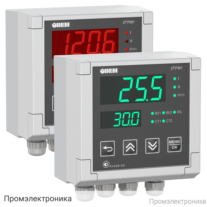 2ТРМ1-Н.У2.РР.RS - погодозависимый двухканальный регулятор с RS-485