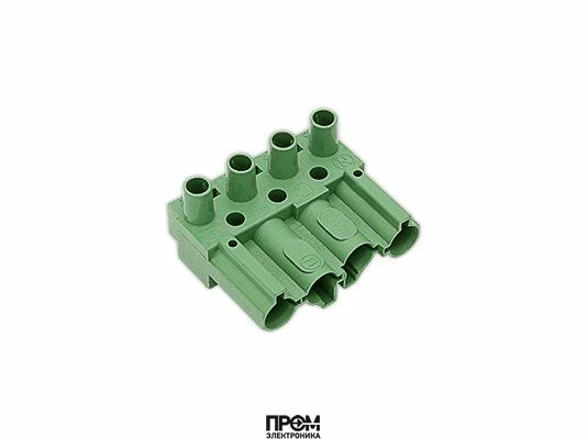 Разъём Wieland 4P зелёный, мама