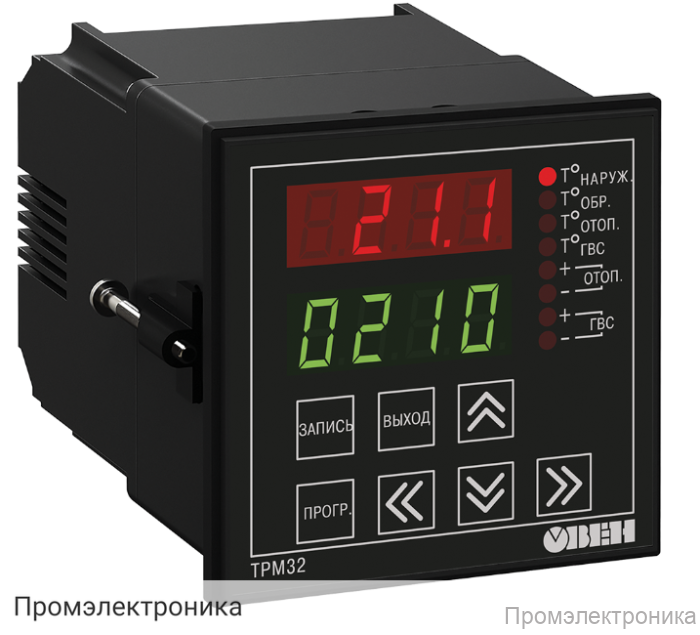 ТРМ32-Щ4.01.RS - контроллер для регулирования температуры в системах отопления и горячего водоснабжения