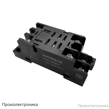 PYF-025BE - монтажная колодка с винтовыми клеммами для 2-конт. реле серии REP, черная