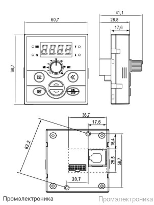 AFD-LPNL.M2 - комплект для выносного монтажа панели оператора с кабелем