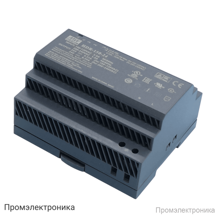 HDR-150-24 - блок питания AC-DC, 150Вт