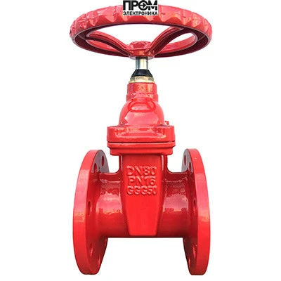 Задвижка чугун 30ч39р аналог МЗВГ обрезиненный клин Ду125 Ру16, Т-150гр