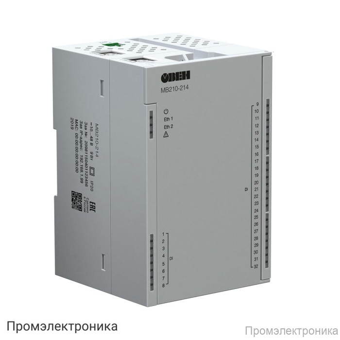 МВ210-214 - модуль ввода дискретных сигналов 32хDI (сухой контакт)