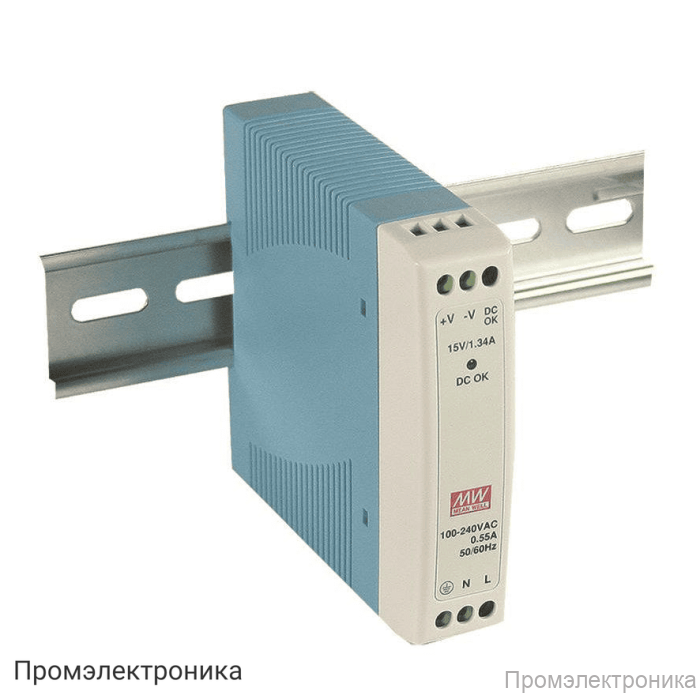 MDR-10-15 - блок питания AC-DC на DIN-рейку 10Вт