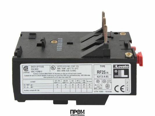 Тепловое реле Elco RF25 75 (4,5 - 7,5 A)