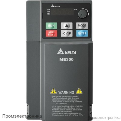 Преобразователи частоты Delta Electronics VFD2A8ME21ANNAA (0.4 кВт 1ф 230В) серии ME300