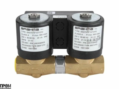 Двойной электромагнитный клапан Brahma GVC10*1/2*S*S 13991920