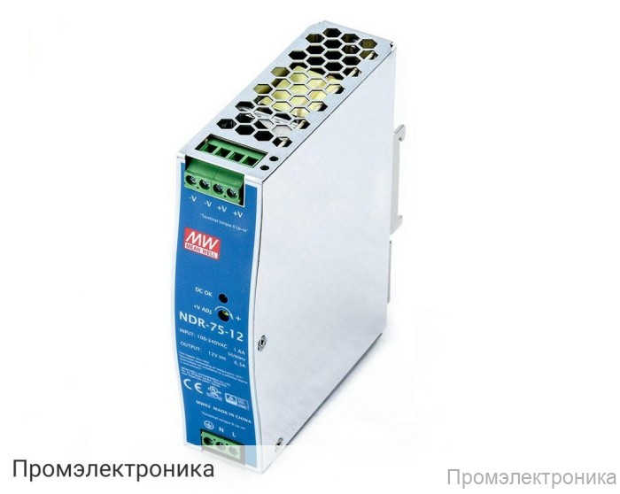 NDR-75-12 - блок питания AC-DC на DIN-рейку 75Вт