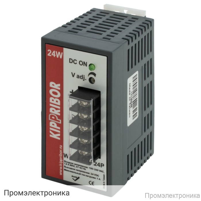 Блоки питания KIPPRIBOR серии WBP - блок питания одноканальный, мощность 24 Вт, выходное напряжение 24VDC