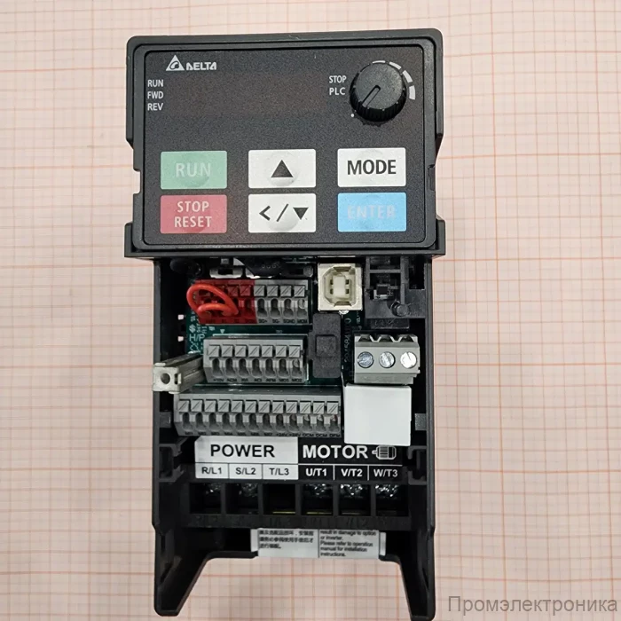 Преобразователи частоты Delta Electronics VFD2A8MS21AFSAA (0.37кВт 1ф 230В) серии MS300