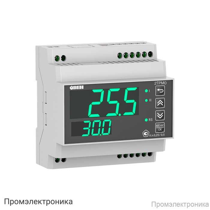 2ТРМ0-Д.У3 - обновленный двухканальный измеритель, зеленая индикация