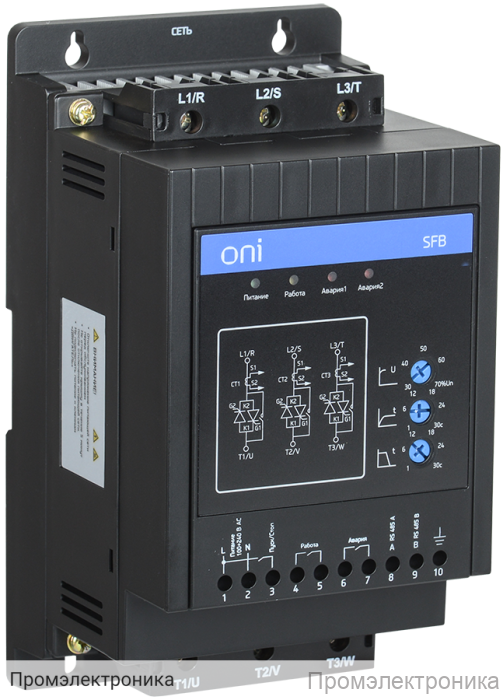 SFB 3Ф 380В 11кВт 22A Uупр 110-220В Modbus ONI - устройство плавного пуска